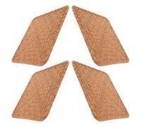 HANABASS 4pcs round Seagrass Woven Placemats for Kitchen Table, Rustic Natural Insulated and Non-slip Dining Place Mats, Easy to Clean Decorative Table Mats for Occasions