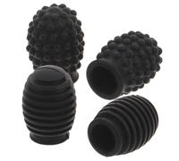 HANABASS 4Pcs Silicone Drumstick Dampeners with 2 Particle and 2 Spiral Tips, Drum Mute Accessory for Quiet Practice and Percussion Sound Reduction, Compatible with Standard 5A 7A Sticks,