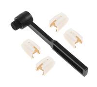 HANABASS 4pcs Turntable Replacement Needle with Aluminum Shaft and Cleaning Brush Compatible Vinyl Record Player Stylus for Vintage Phonograph Cartridges Easy Upgrade for Enhanced Music