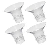 HANABASS 4pcs Washable Silicone Flange Inserts for Wearable Breast Pumps Flexible Breast Pump Parts Flange Adapters for Enhanced Comfort and Fit