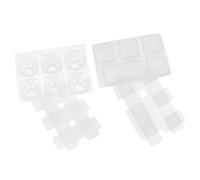 HANABASS 4pcs White Silicone Key Molds for DIY Mechanical Keyboard Keycaps, Crystal Epoxy Mold Set Good Transparency and Easy to Operate, for Crafts Making
