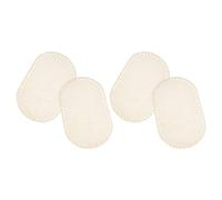 HANABASS 4pcs Wooden Crochet Basket Bases Oval Shape Multipurpose Use Easy to Paint Solid Wood Basket Bottoms for DIY Knitting Weaving Crafts Home Decor and Small Business Projects