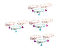 HANABASS 4sets Fluorescent Cat Collar Case Small Dog Collar Decorative Pet Anti-lost Neon 3pcs*4