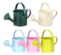 HANABASS 5 Kids Watering Cans, Mini Metal Gardening Tools for Toddlers