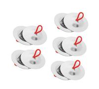 HANABASS 5 pairs Stainless Steel Finger Cymbals for Music Instruments for Interaction Clear Crisp Sound Safe and Easy to Wear
