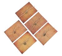 HANABASS 5 Set Kraft Writing Paper Vintage Printing Paper Old Style Envelope A5 Size Ink Will Not Bleed Through Design for Valentine's Day Invitations