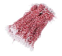 HANABASS 500pcs Ornament Snap Hangers with Plastic Fasteners, Cotton Thread | Red Locking Clasps, Reusable Hanging for Baubles and Cables, Outdoor Retail Window Displays
