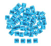 HANABASS 50pcs Aluminum Plastic Pigeon Leg Bands for Foreign Racing Birds Poultry Identification Rings Blue Foot Rings for Pigeons Compliant with Racing Standards