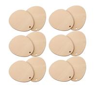 HANABASS 50pcs Egg Shape Wood Slices Unfinished Wood with Smooth Surface Khaki Color Great Workmanship DIY Supplies for Bedroom and Valentine's Day Crafts