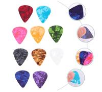 HANABASS 50pcs PVC Guitar Pick Set Thick Wide Design Plastic Plectrums for Electric Guitar Bass Ukulele Comfortable Finger Thumb Picks
