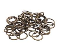 HANABASS 50Pcs Snap Open Rings Loose Leaf Binder Metal Binder Rings with Detachable Feature Quick Content Access Golden Antique Bronze Brass Elegance for Study Notes Photo Albums