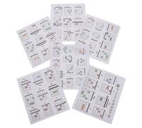 HANABASS 57pcs Guitar Chord Fingering Diagram Cards Guide for Beginner Learning Portable Box Music Accessory Chart