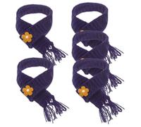 HANABASS 5pcs Adjustable Mini Scarf for Dolls and Wine Bottles Lovely Yarn Knitted Accessories for Crafting Decorating and Giving Smooth Finish for Sharing