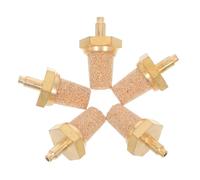 HANABASS 5pcs Brass Pneumatic Muffler Silencer with Copper Filter Nozzle for Fog Machines Fit Air Compressor Silencer Fittings Enhanced Fog Output and Noise Reduction Accessories