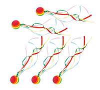 HANABASS 5Pcs Car Antenna Topper Streamer Set, Cute Rainbow Foam Vehicle Antenna Balls, Car Exterior Decorations for Suv, Truck, and Parade Auto Aerial Accessories