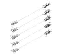 HANABASS 5pcs Cicada Animal Brooch Pins with Tassel Chain Metal Alloy Lapel Pins for Men Women Vintage Style Cartoon Clothes Accessories