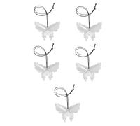 HANABASS 5pcs Crystal Butterfly Sun Catcher Transparent Hanging Ornament for Indoor Outdoor Garden Patio Wedding Decorations with Colorful Crystals Transforming Sunlight Into Rainbows