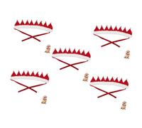 HANABASS 5pcs Dog Bell Collar for Christmas Festive Holiday Accessory for Pets Includes for Extra Cheer for Dogs and Cats during The Holidays for Dressing up Your Pet