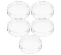 HANABASS 5pcs Glass Petri Dishes High Borosilicate Material for Science Experiment with High Temperature Resistance and Reliable Practical Design for Biological and Scientific Research