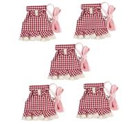 HANABASS 5pcs Hamster Harness Vest Leash Set Bunny Traction Rope for Pets for Rabbits Ferrets and Guinea Pigs s Easy to Use for Outdoor Walks