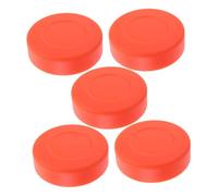 HANABASS 5pcs Matte Orange Ice Hockey Pucks for Training and Competitive Practice PVC Flat Hockey Balls for Skill Improvement and Versatile Use in Professional and Amateur Games
