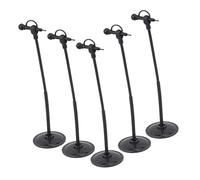 HANABASS 5pcs Mini Dollhouse Microphone Stand Colorful Fake Microphone Model for Doll Accessories 1:12 Scale for Miniature Home Decor