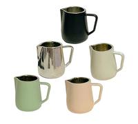 HANABASS 5Pcs Mini Milk Frothing Jugs Tiny Coffee Cups for Dollhouse Decor Realistic Adornments Soft Fresh Mysterious Almond and Natural Color for Miniature Scenes