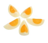 HANABASS 5pcs Realistic Artificial Chicken Egg Models Versatile Cartoon Kitchen Props for Food Displays Marketing Teaching Tools Use