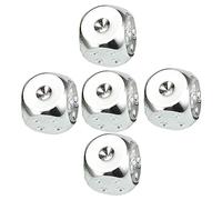 HANABASS 5Pcs Silver Metal Dice Lightweight Practical Props for Games Educational Activities and Home Entertainment Unique Delicate Design for Adults