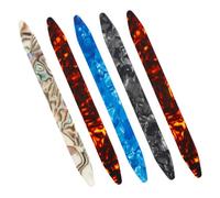 HANABASS 5pcs Universal Oud Picks Mixed Thickness Elastic Musical Instrument Picks for Oud Stringed Instruments Random Colour