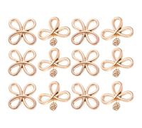 HANABASS 6 Pairs Chinese Style Buttons Metal Alloy Sewing Fasteners Decorative Oriental Closure for Garment Unique Classical Design for Han Suit Decoration