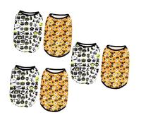 HANABASS 6 pcs Halloween Puppy Vest Breathable Dog Clothes Pet Apparel with Cute Pumpkin and Skull Patterns for Small Dogs Comfortable Pet Hoodie for Halloween Party