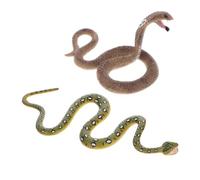 HANABASS 6 Pcs Small Simulation Snake Plastic Cobra and Boa Model for Desktop Decor Educational Reptile Figures Safe Material Prank and Learning
