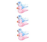 HANABASS 6 pcs Water Bird Call Whistles for Transparent Plastic Musical Cartoon Whistle in Pink and Blue Portable Party Favors for Outdoor Prizes Celebrations and Travel