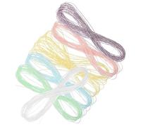 HANABASS 6 Rolls Polyester Embroidery Thread Set for Cross-Stitching and Sewing with Assorted Colours, for DIY Embroidery and Bracelet Making Projects