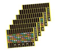 HANABASS 6 Sheets Guitar Fretboard Decals Self-adhesive Fingerboard Stickers for Beginners Decorative Guitar Stickers with Musical Scale Notes for Acoustic