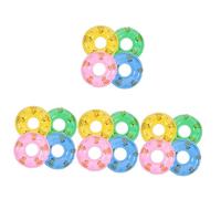 HANABASS 60 pcs Miniature Inflatable Swim Rings for DIY Mini House Decor Swim Ring Models for Creativity and Party Props Compact and Easy to Store Ornaments Random Color