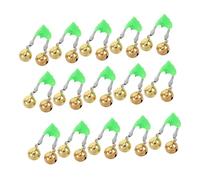 HANABASS 60pcs Fishing Rod Bite Alarm Bells with Strong Plastic Clips Dual Alert Bells Portable for Night Sea and Ice Fishing Secure Grip Accessories