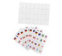 HANABASS 65pcs Flag Pattern Mahjong Tiles with Plastic Stickers Cultural Learning Game for Family Gatherings Travel Fun and Casual Play Easy Rules for All Ages