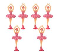 HANABASS 6pcs Ballerina Figurine Statue Musical Dolls Ballerina Toy Ballet Dancer Sculpture Music Box Accessory Elegant for Birthday Parties