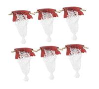 HANABASS 6Pcs Billiard Pockets Replacement Kit Leather Pool Snooker Table Nets Stylish Durable Design Easy Installation for Standard Tables