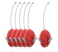 HANABASS 6pcs Catnip Mouse for Indoor Cats Kitten Teething Interactive Plush Soft Pet to Stimulate Hunting Instincts and Promote Exercise