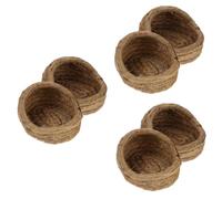 HANABASS 6pcs Chicken Laying House Woven Small Nest Woven Chicken Cage Coop Bed for Hens Small Animals Hut