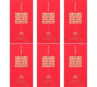 HANABASS 6pcs Chinese Style Red Packet Wedding Cash Holder Paper Envelopes Decorative Creative Design Wishes Prosperity and Fortune for Weddings