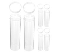 HANABASS 6pcs Coin Tubes Plastic Coin Holders 30mm Diameter Easy to Use Dimes Pennies