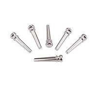 HANABASS 6pcs Guitar String Pegs Metal Bridge Acoustic Supplies Heavy Duty Swing Pegs