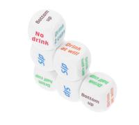 HANABASS 6pcs Interactive Drinking Dice for Parties Gatherings Acrylic Game Dice for Bars Ktv and Social Events Enhance Fun Atmosphere with Friends and Family