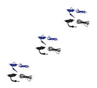 HANABASS 6pcs Lizard with Leash Winged Design for Small Reptiles for Outdoor Walks Black Small