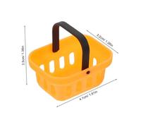 HANABASS 6pcs Miniature Dollhouse Shopping Basket with Handles Childsafe Pla Material Mini Market Basket for Pretend Play Kitchen and Retail Display Encourages Social Interaction and