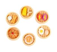 HANABASS 6pcs Miniature Steaming Food Toy Miniature Food Model Steamer for Boys and Girls Kitchen Play